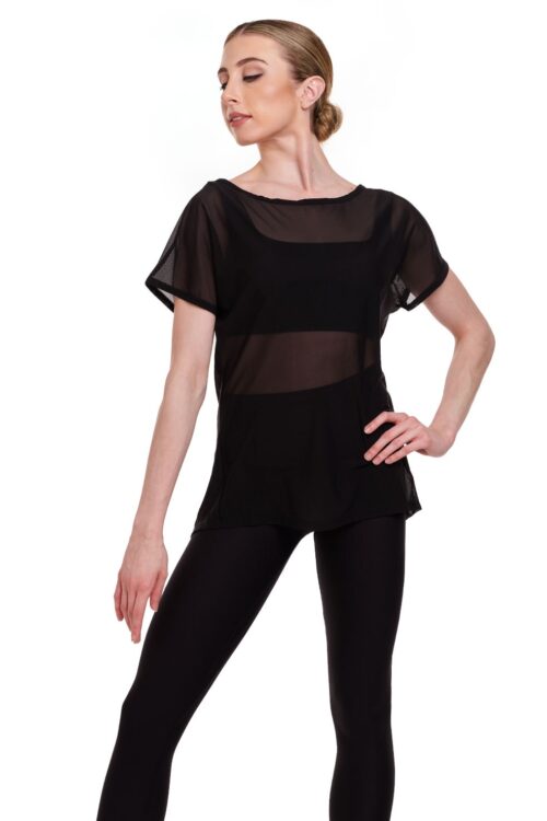 Mesh T-shirt with Split Back