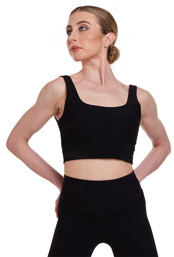 rib-bra-ft Scoop Ribbed Crop Top