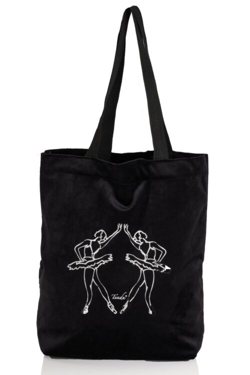 T1085-black Velour Tote Bag