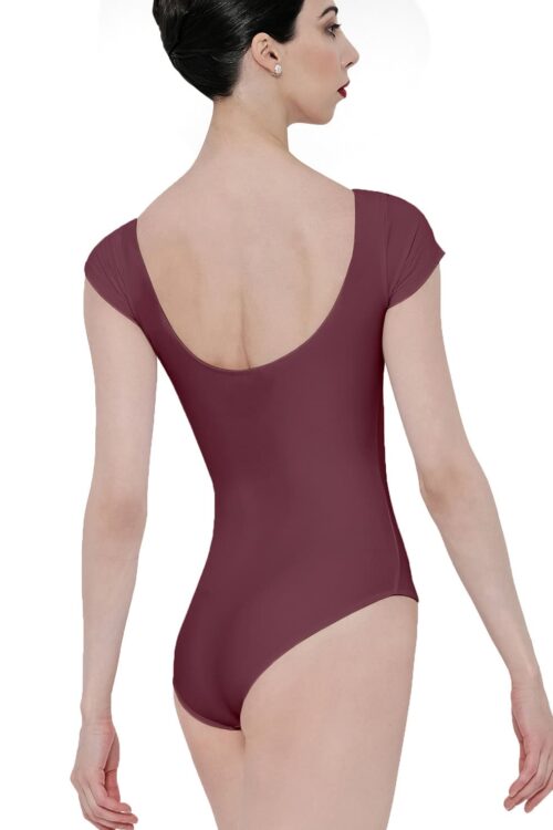 Burgundy Candide - Cap Sleeve Leotard with Ruche ( Reynolds 2nd Year)