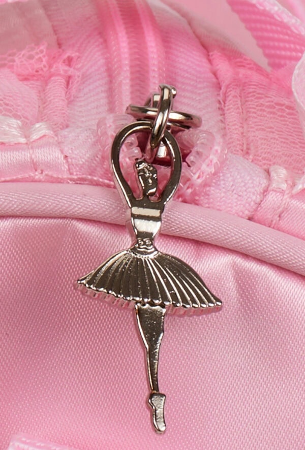 zip-pull Ballet Sequin Barrel Bag