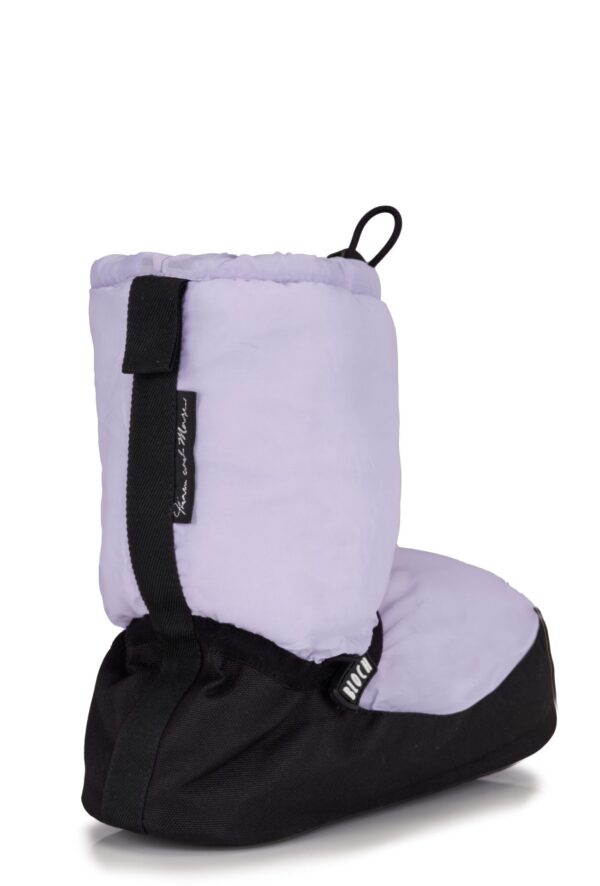 IM009B-lilac-back Adult Puffa Warm-up Booties