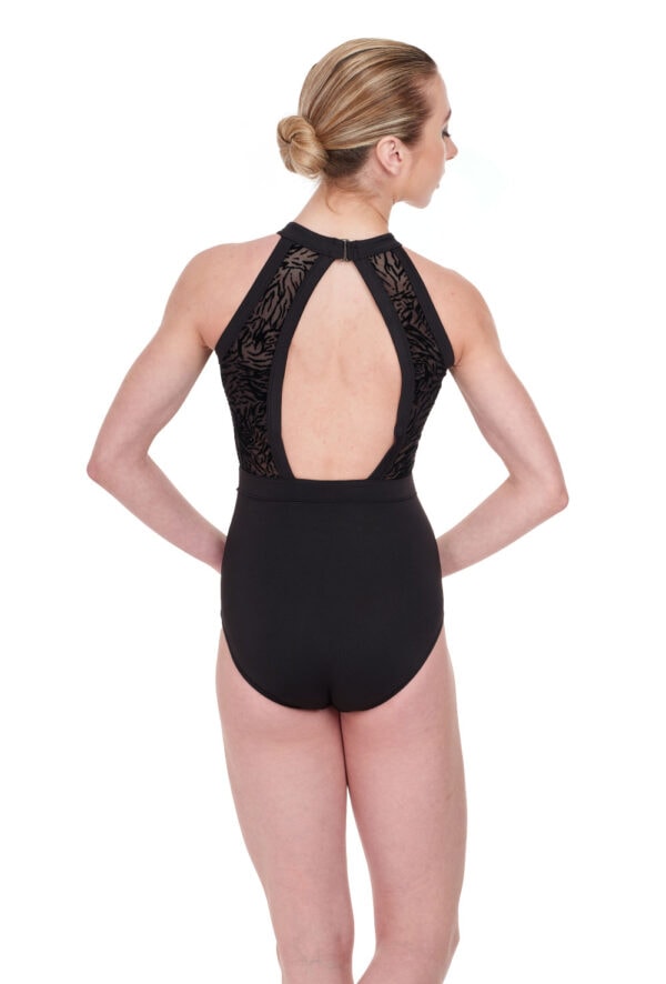 L1085-blk-back-2 Kayla Halterneck Leotard