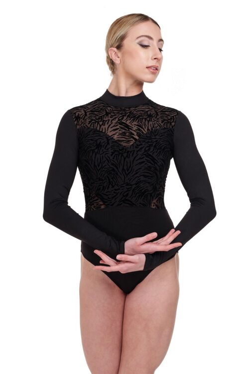 Blanche Long Sleeve Polo Leotard
