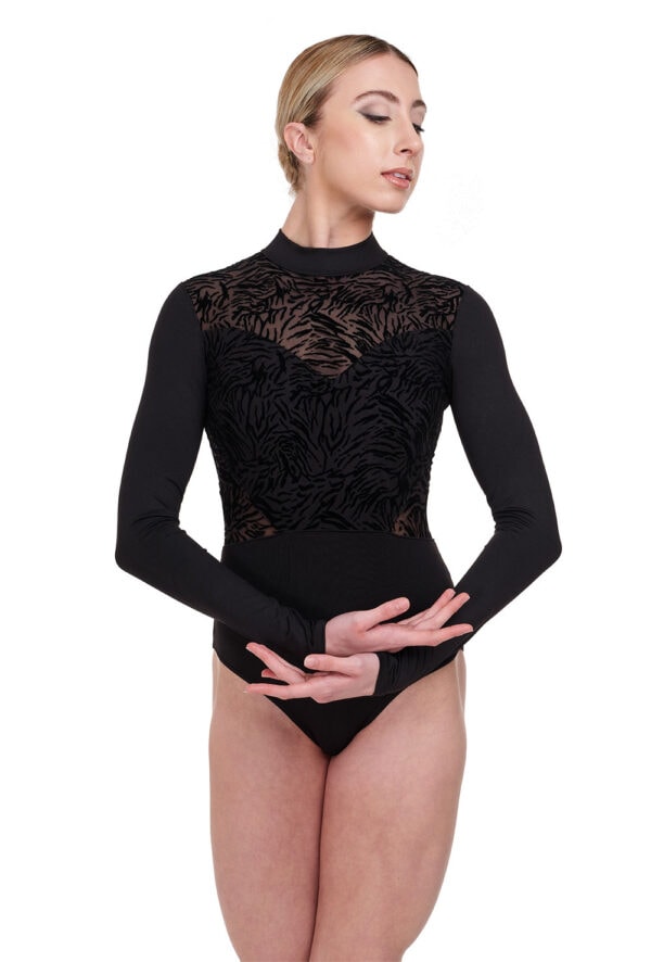 Blanche Long Sleeve Polo Leotard