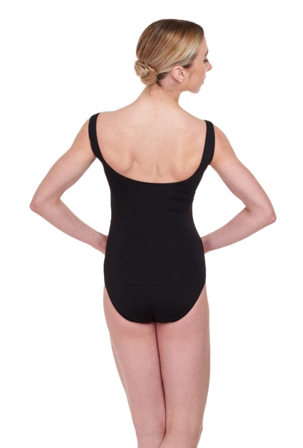 L4265-blk-back Ava Tank Leotard