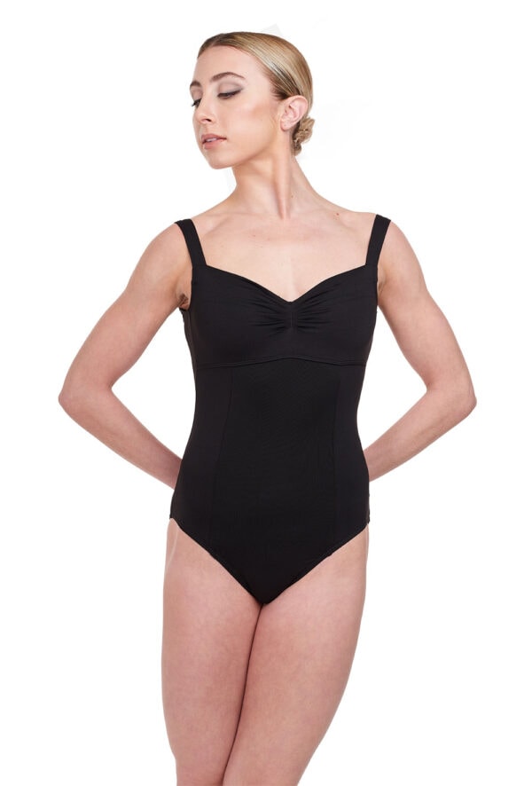 L4265-blk-front Ava Tank Leotard
