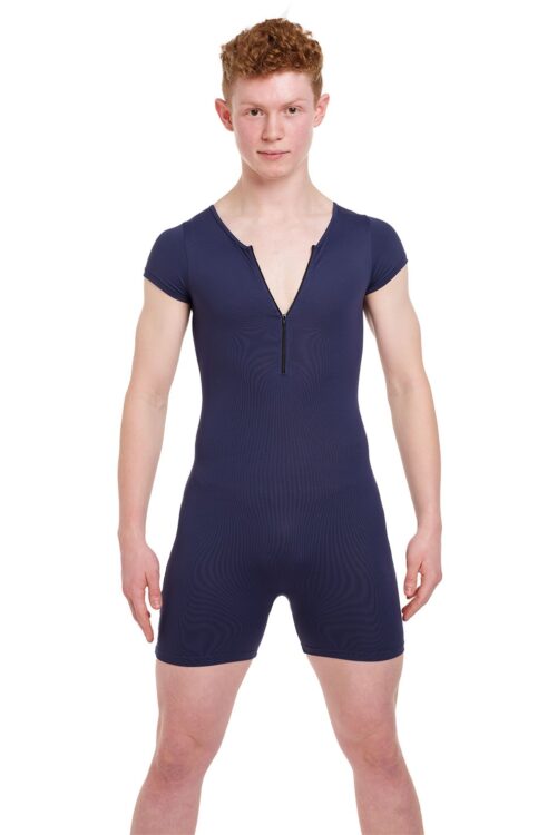 Men's Zip Front Short Unitard
