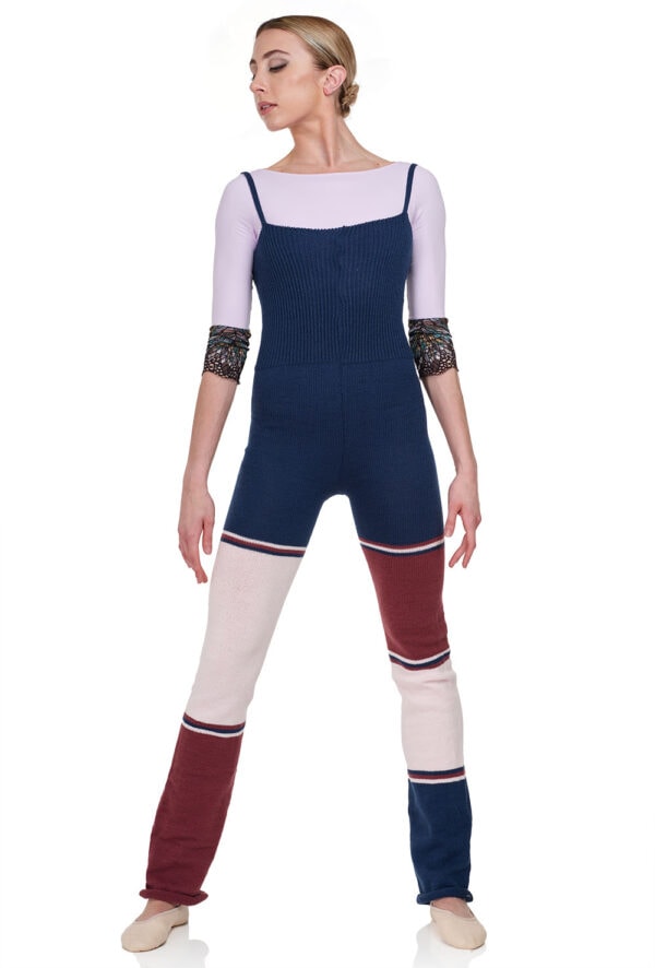 4693-bluee-front Constantine Block Colour Warm-up Romper