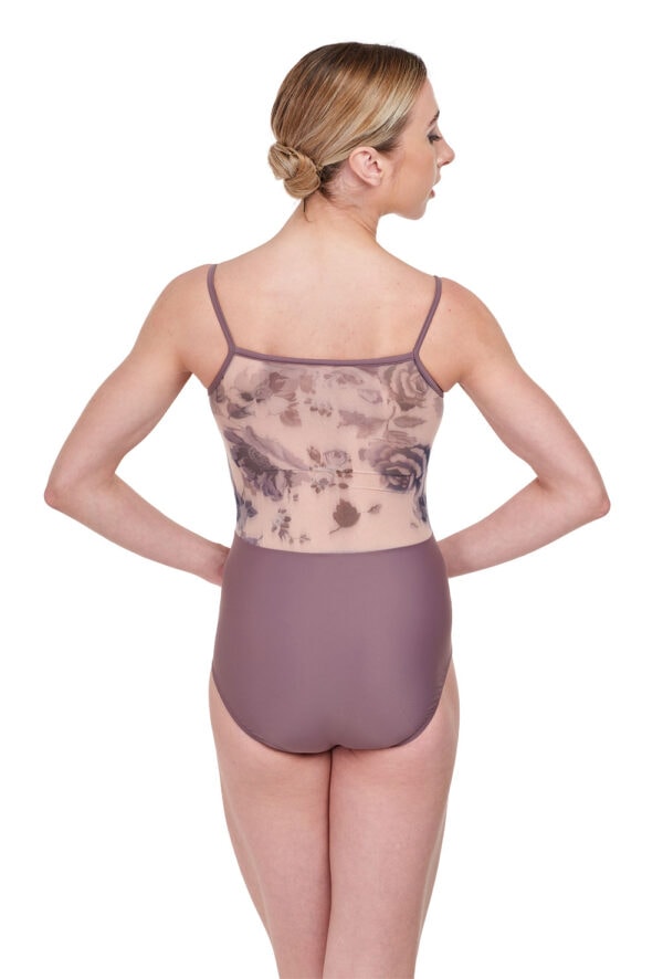Claudia-violet-back Claudia Floral Mesh Camisole Leotard