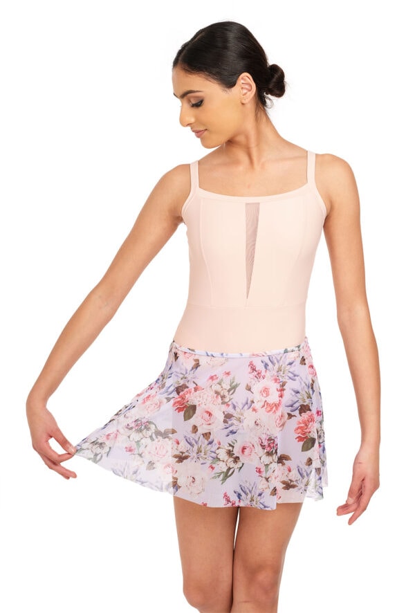 R0241-FLO Bouquet Print Skirt