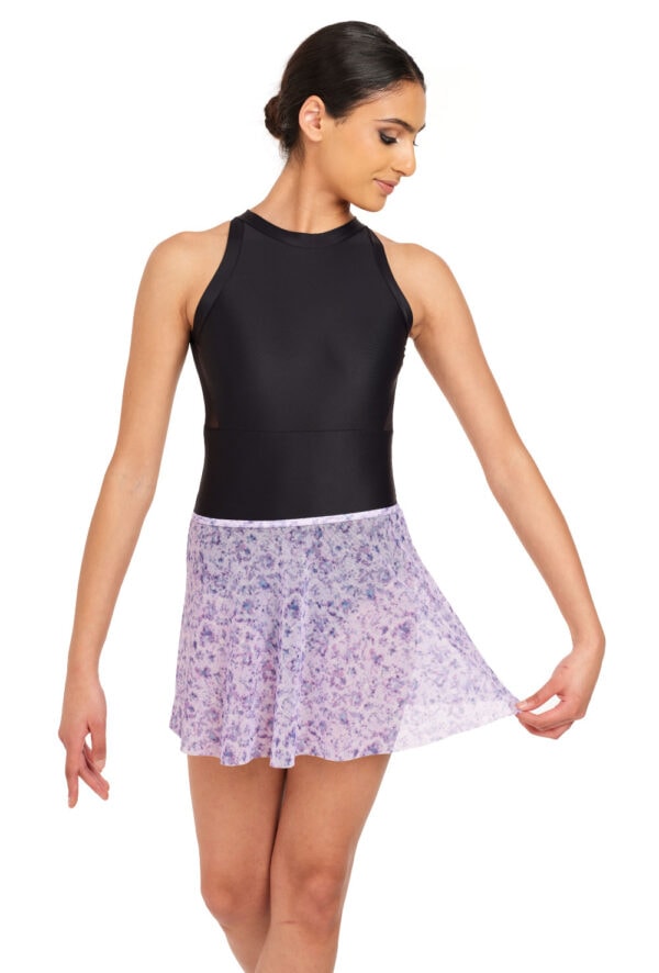 R0241-LLH-front Lilac Haze Print Skirt