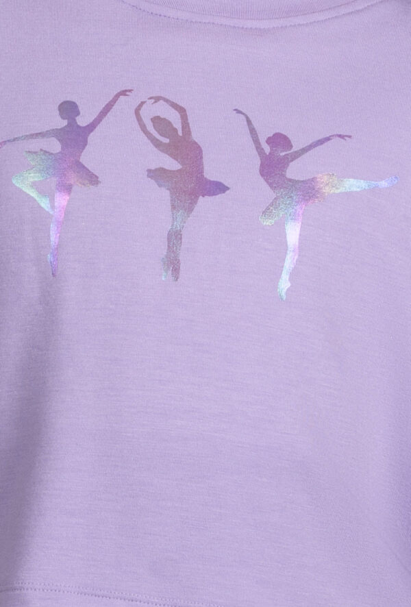 Glow Girl Ballerina Print Crop Top