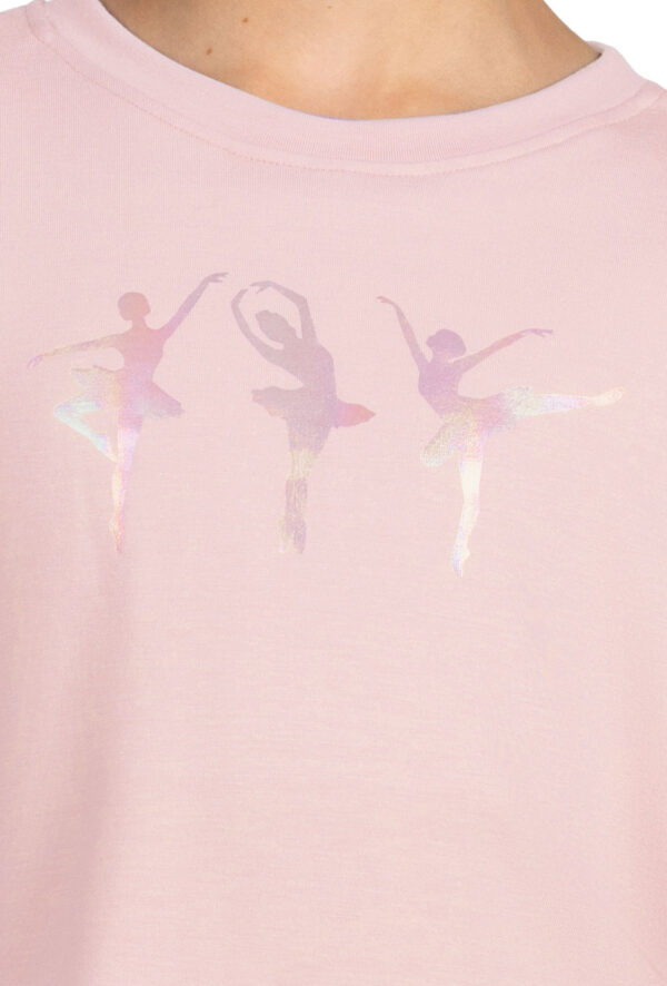 Glow Girl Ballerina Print Crop Top