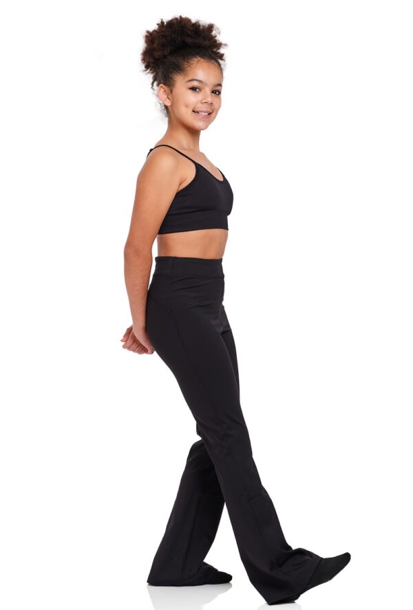 Silky-jazz-pant-side-kids Kids Flared Dance Jazz / Yoga Leggings
