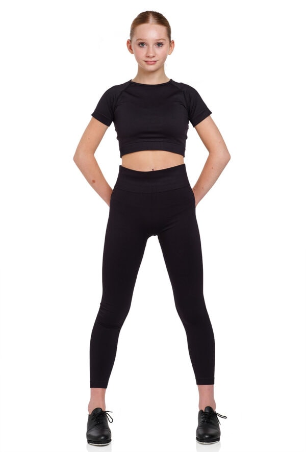 Silky-legging-adults-front Ladies High Waisted Dance Leggings