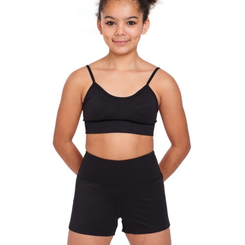 Kids High Waisted Dance Shorts