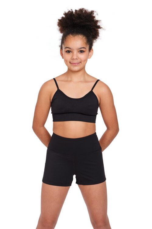 Kids High Waisted Dance Shorts