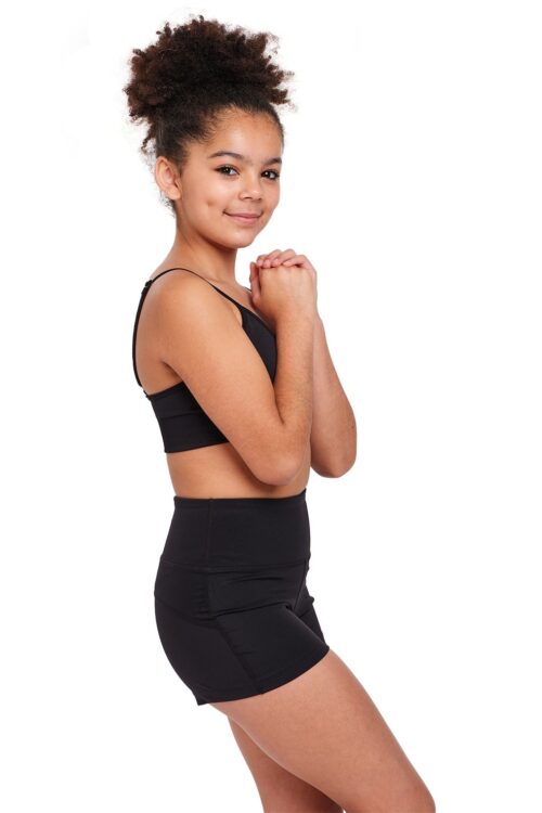 Kids High Waisted Dance Shorts