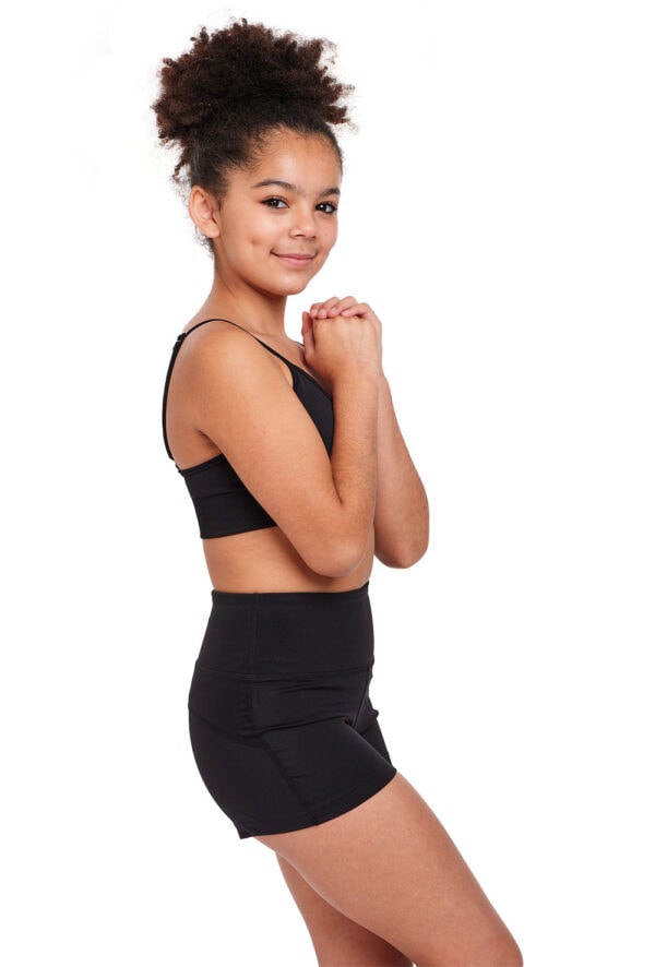 Kids High Waisted Dance Shorts