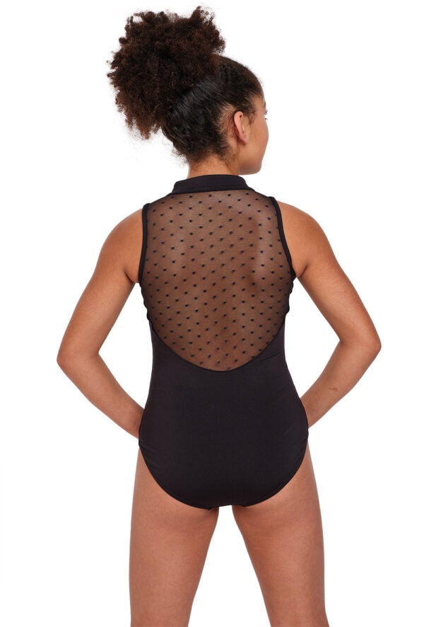 Girls Spot On Zip Front Leotard