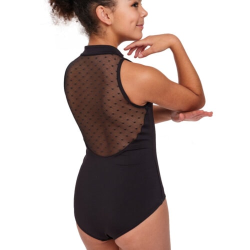 Girls Spot On Zip Front Leotard