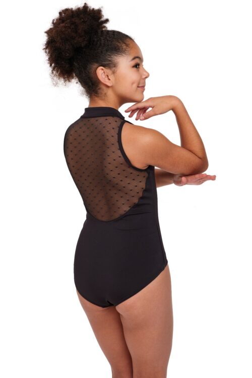 Girls Spot On Zip Front Leotard