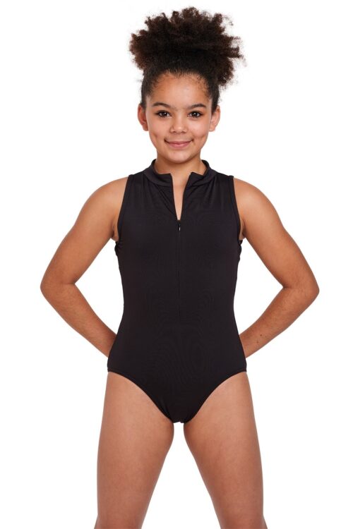 Girls Spot On Zip Front Leotard