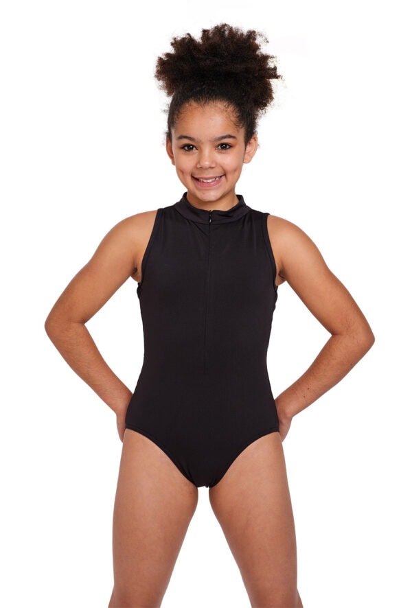 Girls Spot On Zip Front Leotard