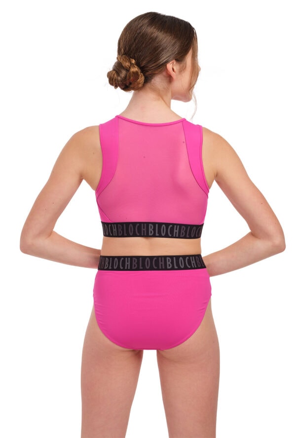 Remy Crop Top with Logo Elastic and Zip front